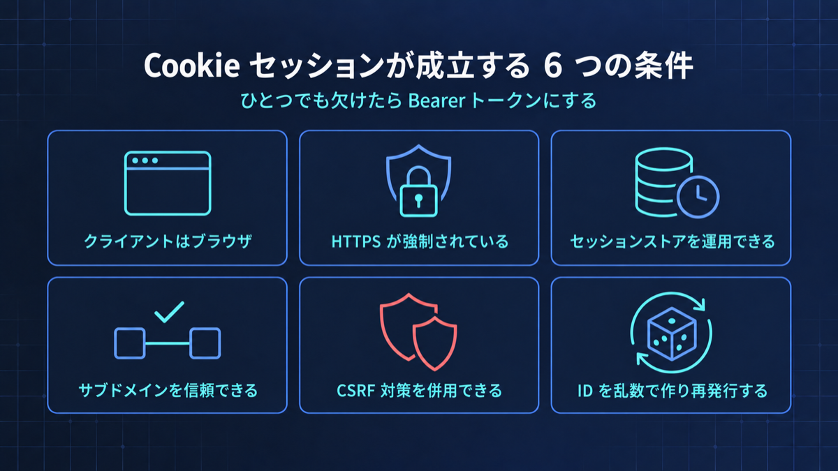 Cookie セッションが成立する 6 つの条件